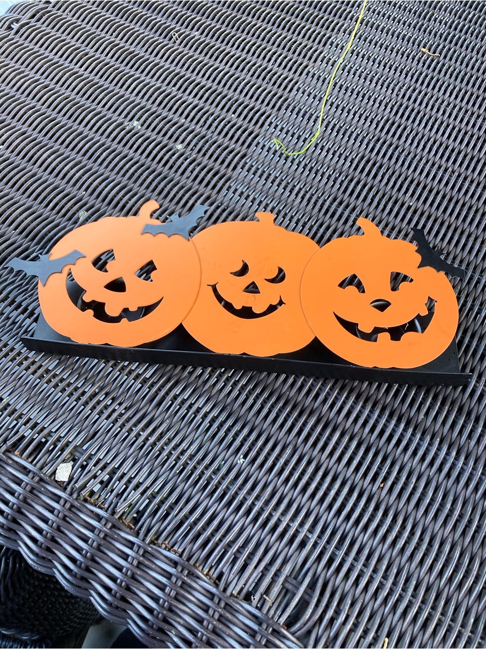 Vintage metal Jack O Lanterns tealight holder
